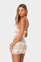 Edikted Raleigh Crochet Mini Dress