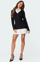 Edikted Two One Collared Sweater Dress