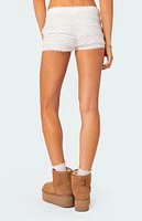 Edikted Lucy Ruffled Lace Shorts