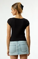 Your Favorite Dakota Square Neck Lace T-Shirt