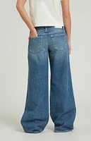 PacSun Casey Medium Indigo Low Rise Baggy Jeans