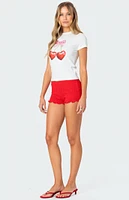 Edikted Cherry Heart T-Shirt