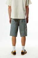 Levi's Striped 568 Loose Fit Denim Carpenter Shorts