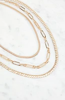 LA Hearts Basic Layered Chain Necklace