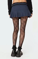 Edikted Aria Lace Trim Pleated Skort