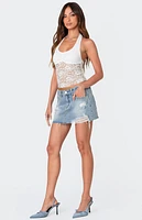 Edikted Tia Sheer Lace Halter Top