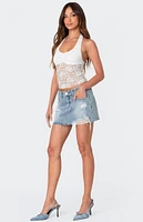 Edikted Tia Sheer Lace Halter Top