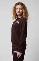 PacSun Kids Brown Crew Neck Sweatshirt