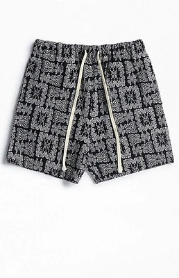 PacSun Black Paisley Tapestry Shorts