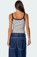 Edikted Jude Lacey Ribbed Tank Top