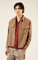 Pacsun Brown Tweed Overshirt