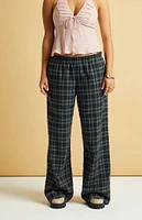 Beverly and Beck Green Flannel Boxer Pajama Pants