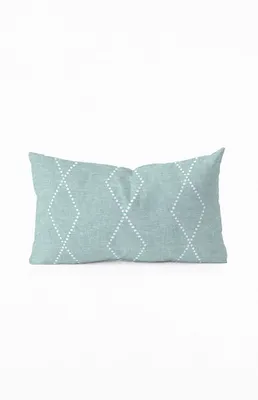 Blue Diamond Oblong Throw Pillow