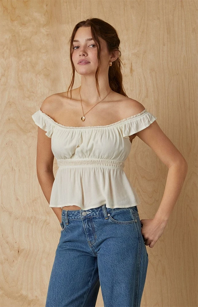 Your Favorite Embroidered Off-The-Shoulder Top