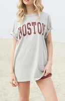John Galt Light Gray Boston Oversized T-Shirt