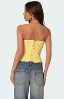 Edikted Deirdre Mesh Lace Up Corset