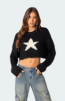 Edikted Mega Star Cropped Sweater