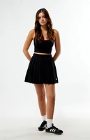 adidas Black Tiro Q2 Pleated Mini Skirt