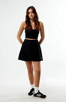 adidas Black Tiro Q2 Pleated Mini Skirt