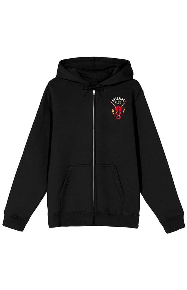 Stranger Things Hawkins Hellfire Zip Up Hoodie