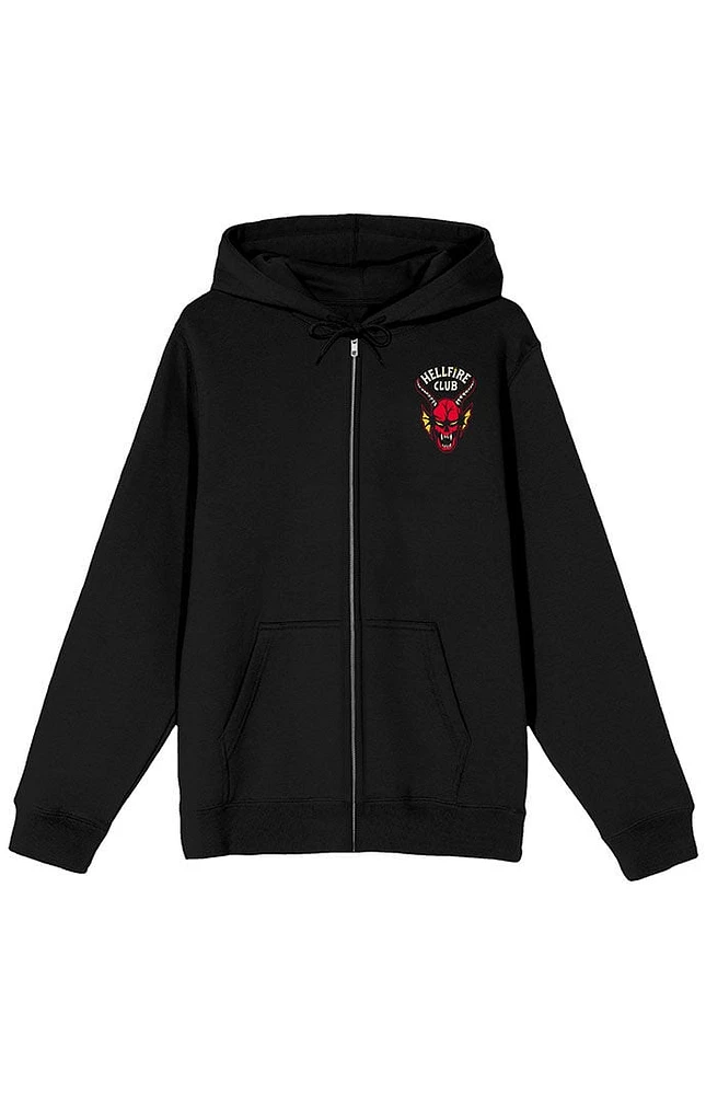 Stranger Things Hawkins Hellfire Zip Up Hoodie