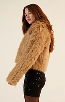 Daisy Street Faux Fur Cropped Jacket