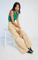 PacSun Tan High Waisted Cargo Pants