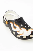 Crocs Kids Classic Glow-in-the-Dark Flames Clogs