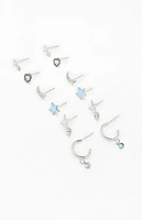 LA Hearts 6 Pack Star Earrings