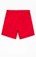 Pacsun Red Collegiate 6.5" Swim Trunks