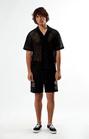 Pacsun Black Lance Oversized Camp Shirt