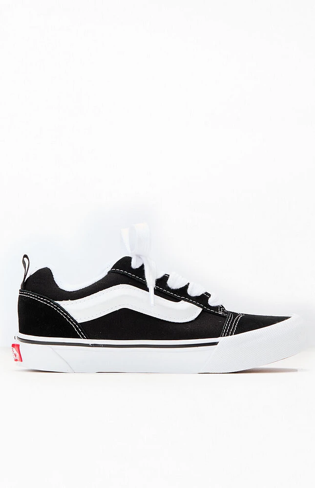 Vans Kids Black & White Knu Skool Shoes