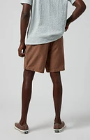 PacSun Brown Cole Cotton Volley Shorts