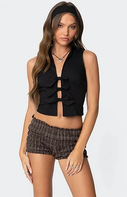 Edikted Beau Tie Front Top