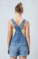 Eco Medium Indigo Denim Short Overalls