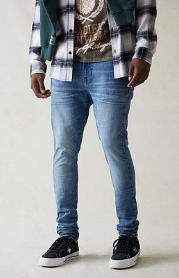 PacSun High Stretch Indigo Stacked Skinny Jeans