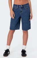 Edikted Stargirl Denim Bermuda Shorts