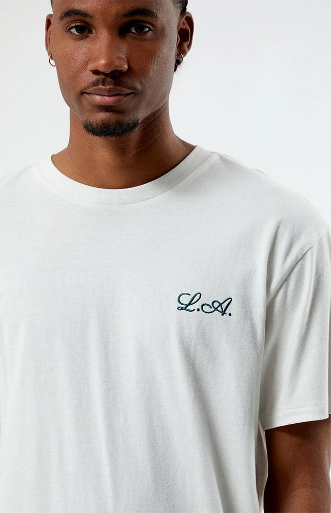 PS Basics Cursive LA Embroidered T-Shirt