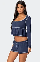 Edikted Arianne Contrast Babydoll Top