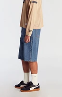 Pacsun Dark Indigo Extreme Baggy Denim Shorts