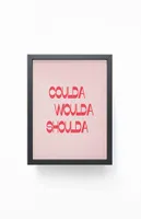 Coulda Walnut Framed Mini Art Print
