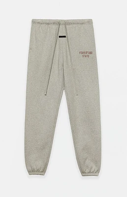 Fear of God Essentials Dark Heather Oatmeal Fleece Sweatpants