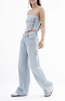 PacSun Casey Light Indigo Low Rise Baggy Jeans