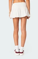 Edikted Camellia Cotton Scrunch Mini Skirt