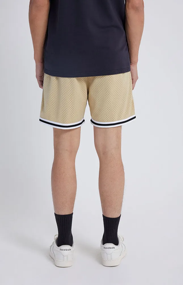 Mitchell & Ness Khaki Mesh Game Day 2.0 Shorts