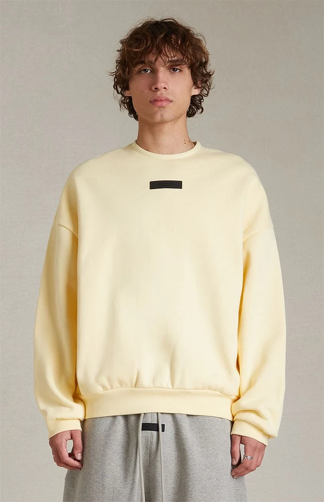 Fear of God Essentials Garden Yellow Crew Neck Sweatshirt