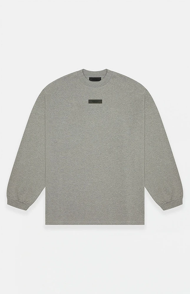 Fear of God Essentials Dark Heather Oatmeal Long Sleeve T-Shirt