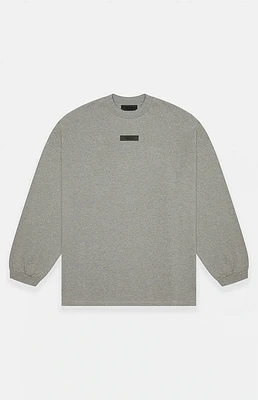 Fear of God Essentials Dark Heather Oatmeal Long Sleeve T-Shirt