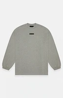 Fear of God Essentials Dark Heather Oatmeal Long Sleeve T-Shirt