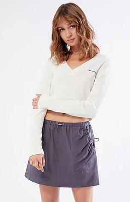 PacSun Gray Bungie Pocket Mini Skirt